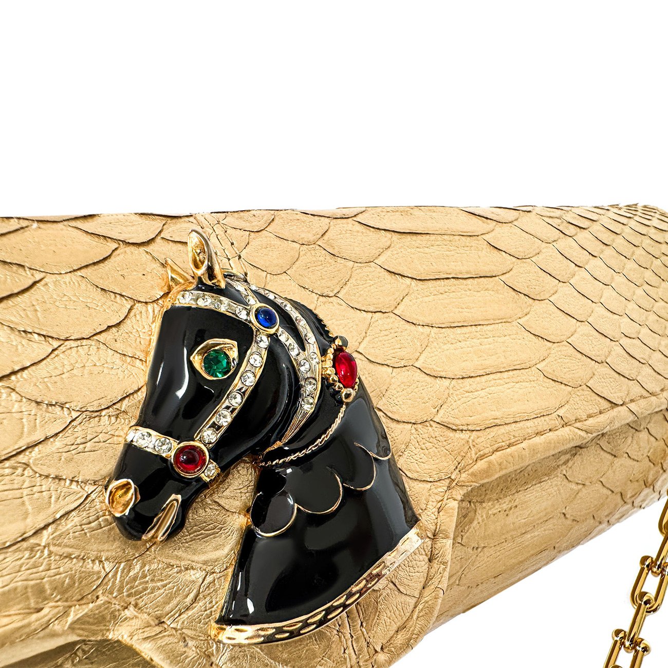 Wisteria Grande Ebony Cavallo in Egyptian Gold Python